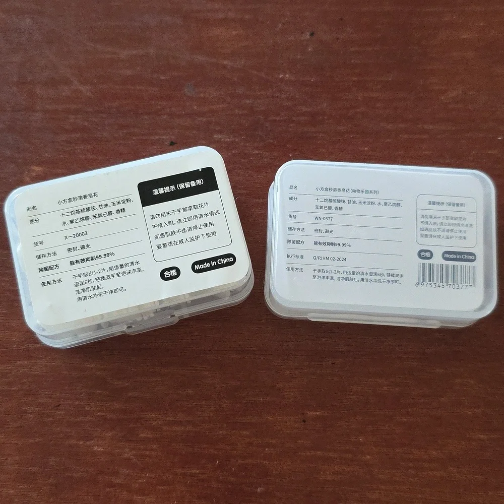 My Melody Disposable Travel Soluble Hand Soap White Slices 2 Pack in Case